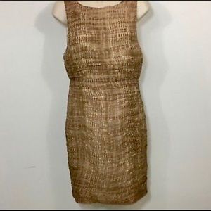 Alice and Olivia Crinkle Chiffon Cocktail Dress